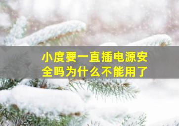 小度要一直插电源安全吗为什么不能用了