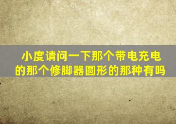 小度请问一下那个带电充电的那个修脚器圆形的那种有吗