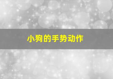 小狗的手势动作