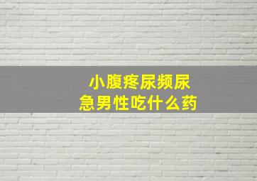 小腹疼尿频尿急男性吃什么药