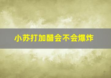 小苏打加醋会不会爆炸