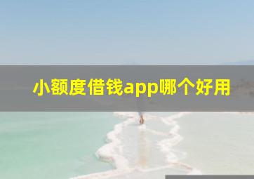 小额度借钱app哪个好用