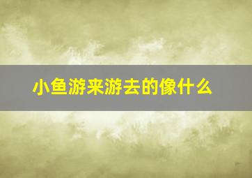 小鱼游来游去的像什么