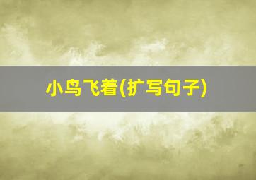 小鸟飞着(扩写句子)