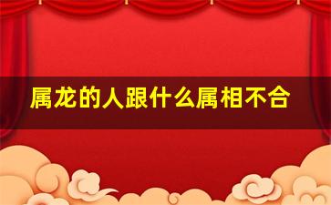 属龙的人跟什么属相不合