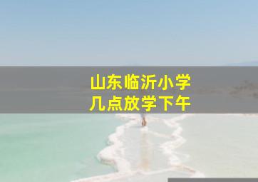 山东临沂小学几点放学下午