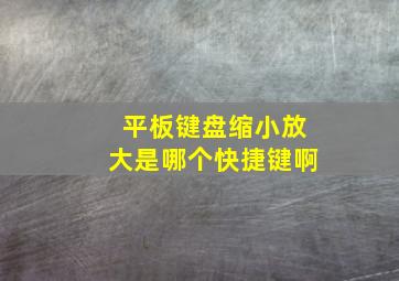 平板键盘缩小放大是哪个快捷键啊