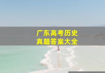 广东高考历史真题答案大全