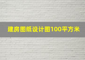 建房图纸设计图100平方米