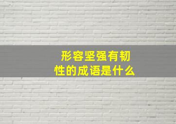 形容坚强有韧性的成语是什么