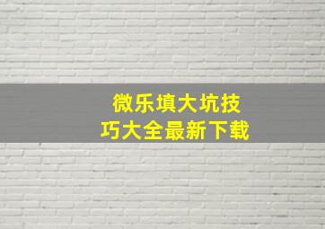 微乐填大坑技巧大全最新下载