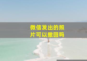 微信发出的照片可以撤回吗