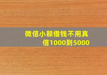 微信小额借钱不用真信1000到5000