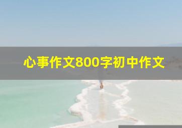 心事作文800字初中作文