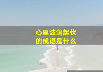 心里波澜起伏的成语是什么