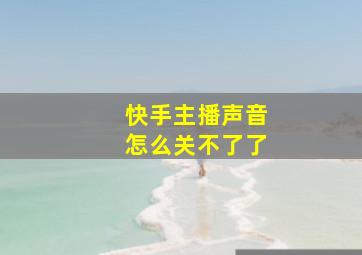 快手主播声音怎么关不了了