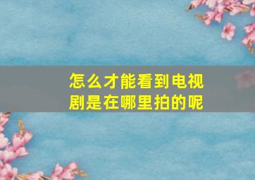 怎么才能看到电视剧是在哪里拍的呢