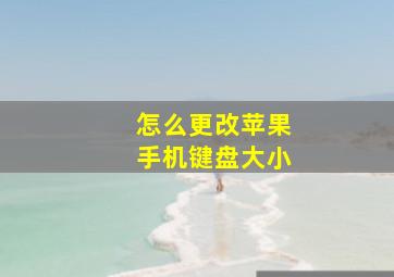 怎么更改苹果手机键盘大小