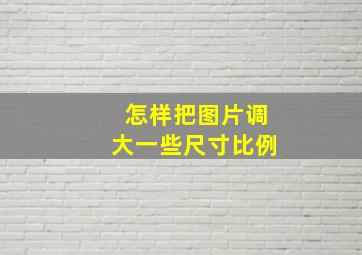 怎样把图片调大一些尺寸比例