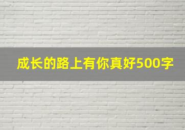 成长的路上有你真好500字