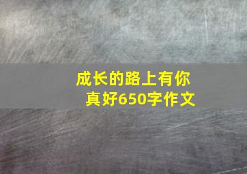 成长的路上有你真好650字作文