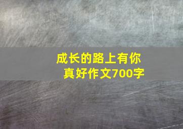 成长的路上有你真好作文700字