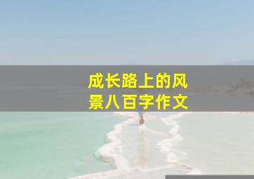 成长路上的风景八百字作文