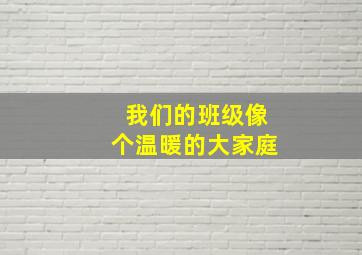 我们的班级像个温暖的大家庭