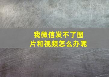 我微信发不了图片和视频怎么办呢