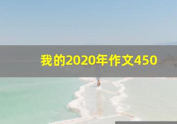 我的2020年作文450