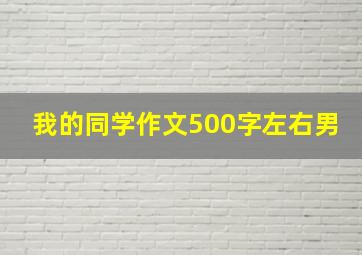 我的同学作文500字左右男