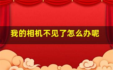 我的相机不见了怎么办呢