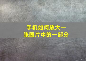 手机如何放大一张图片中的一部分