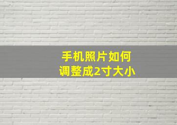 手机照片如何调整成2寸大小