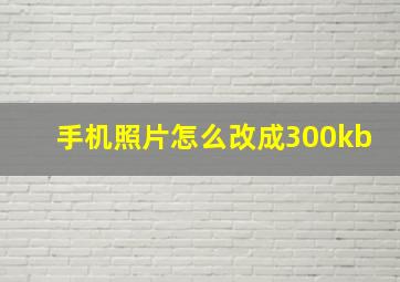 手机照片怎么改成300kb