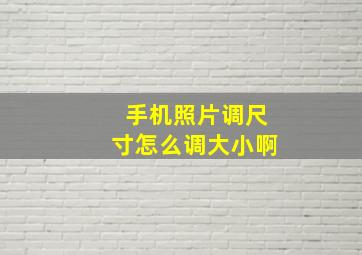 手机照片调尺寸怎么调大小啊