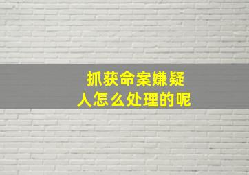 抓获命案嫌疑人怎么处理的呢