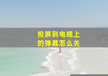 投屏到电视上的弹幕怎么关