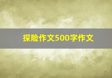 探险作文500字作文