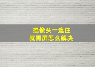 摄像头一遮住就黑屏怎么解决