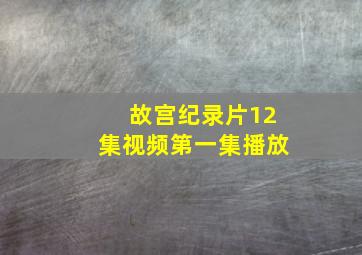 故宫纪录片12集视频第一集播放