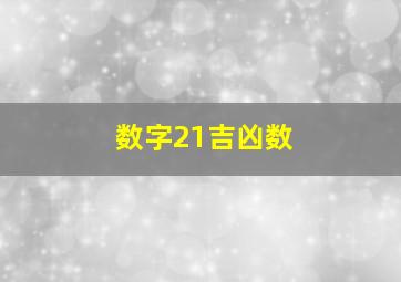 数字21吉凶数