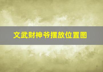 文武财神爷摆放位置图