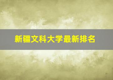 新疆文科大学最新排名