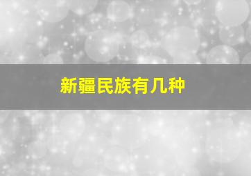 新疆民族有几种