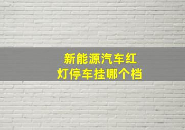 新能源汽车红灯停车挂哪个档