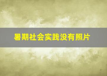 暑期社会实践没有照片