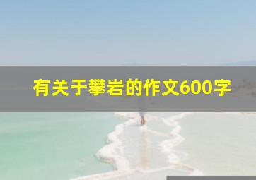 有关于攀岩的作文600字