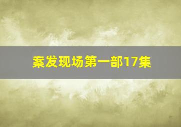 案发现场第一部17集