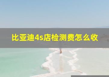 比亚迪4s店检测费怎么收